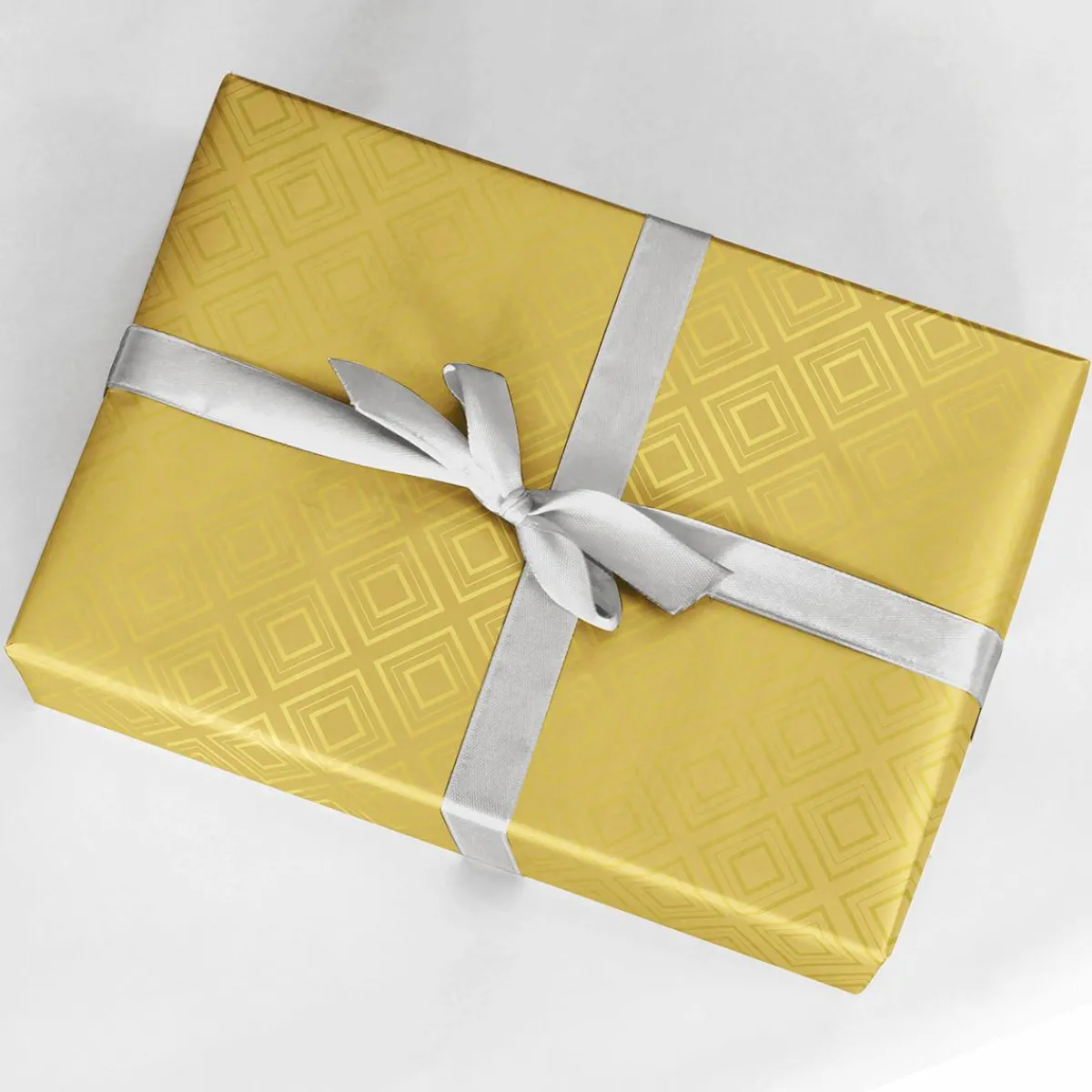Papel De Regalo|Go Green - Envoltorio Para Regalo Ecológico>DecoWoerner Papel De Regalo Dorado Sostenible Con Motivos Geométricos Brillantes - Bobina De Papel De Regalo De 50 M oro