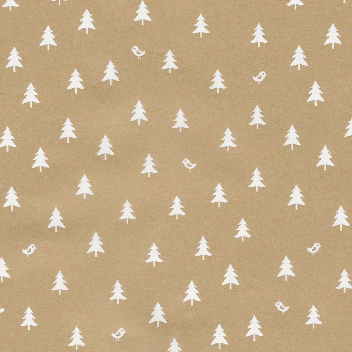 Papel De Regalo|Go Green - Envoltorio Para Regalo Ecológico>DecoWoerner Papel De Regalo Navideño Sostenible Y Dorado Con Abetos Blancos - Bobina De Papel De Regalo De 50 M oro