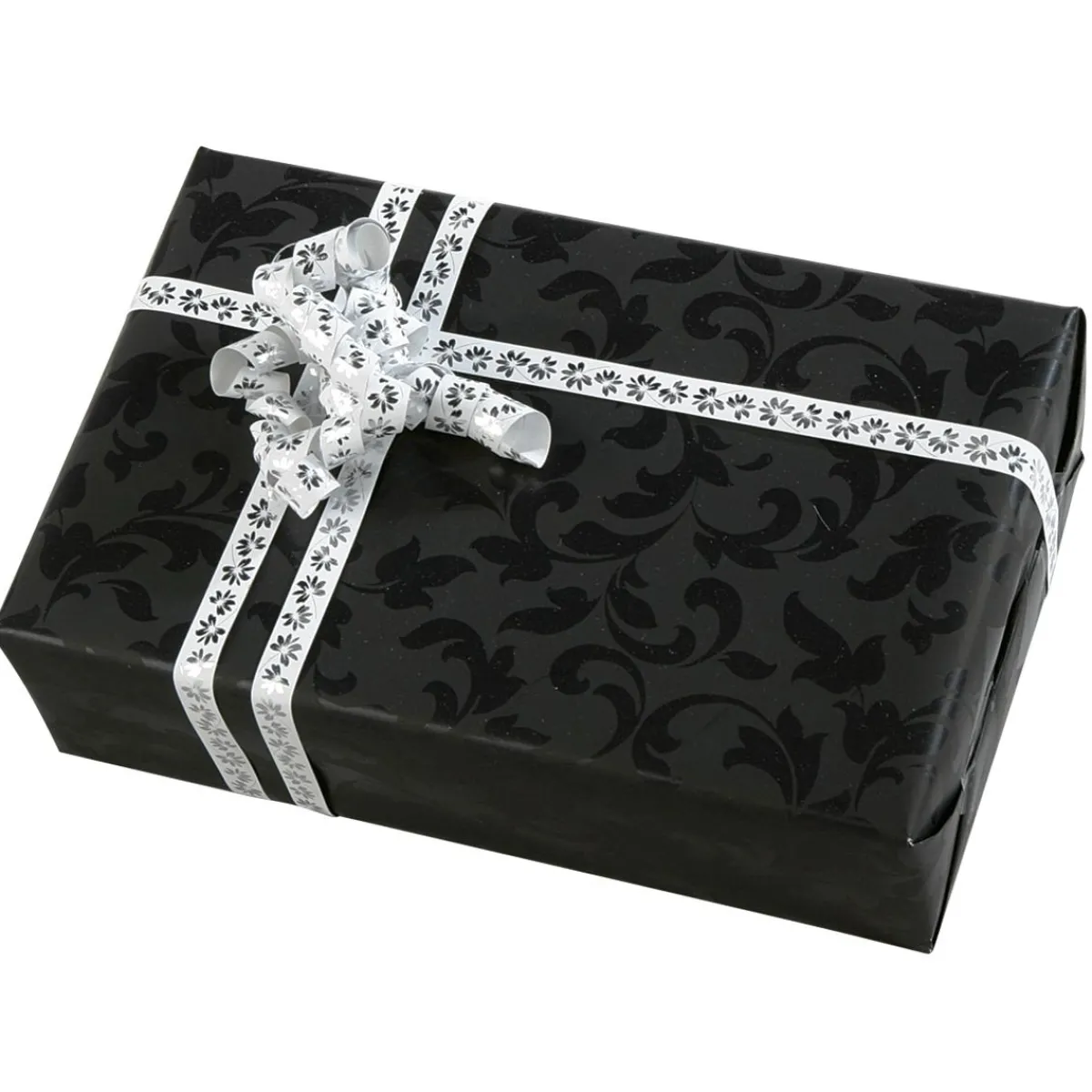 Papel De Regalo|Go Green - Envoltorio Para Regalo Ecológico>DecoWoerner Papel De Regalo Sostenible Con Diseño De Vid Brillante - Bobina De Papel De Regalo De 50 M negro