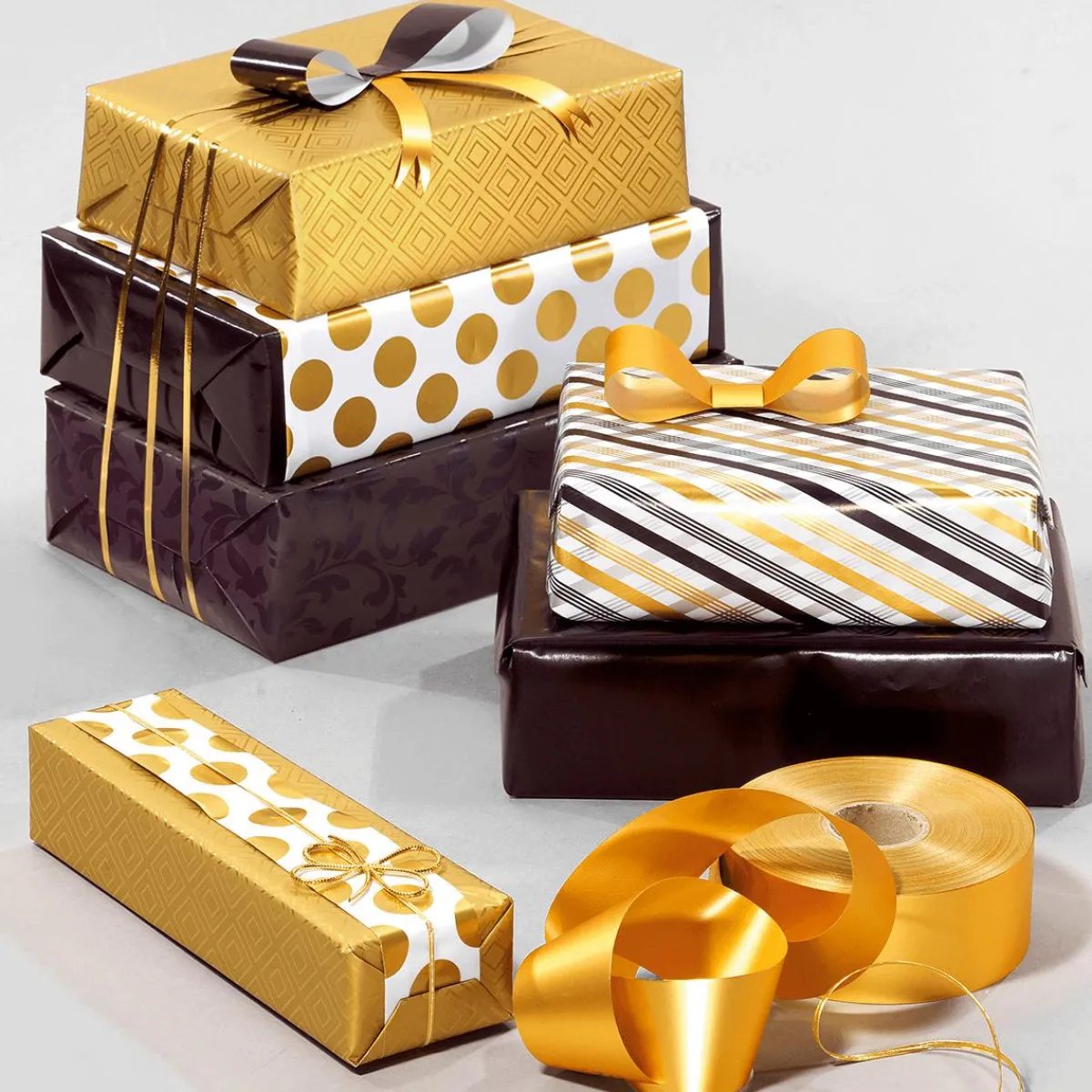 Papel De Regalo|Go Green - Envoltorio Para Regalo Ecológico>DecoWoerner Papel De Regalo Sostenible Con Diseño De Vid Brillante - Bobina De Papel De Regalo De 50 M negro