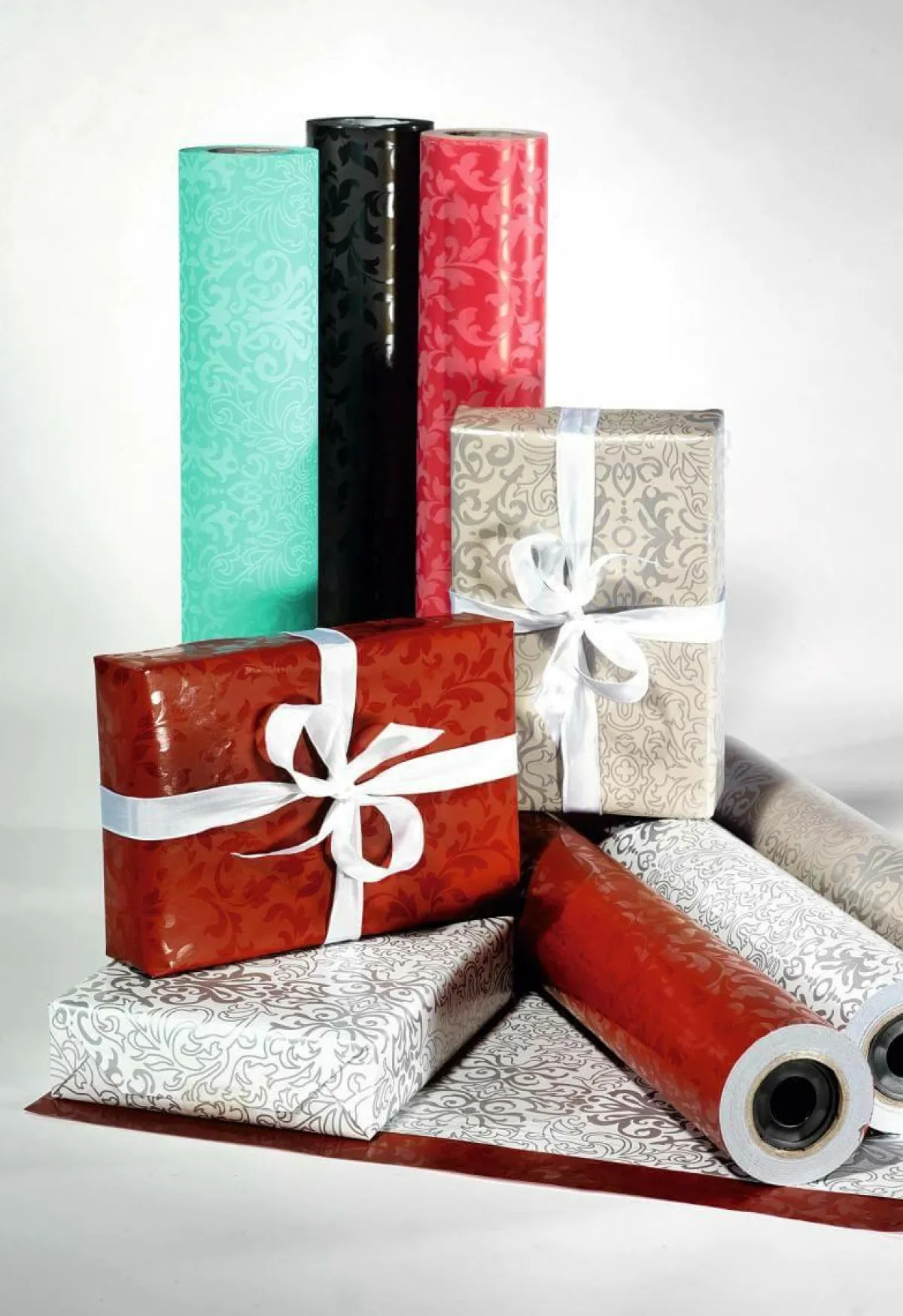 Papel De Regalo|Go Green - Envoltorio Para Regalo Ecológico>DecoWoerner Papel De Regalo Sostenible Con Diseño De Vid Brillante - Bobina De Papel De Regalo De 50 M negro