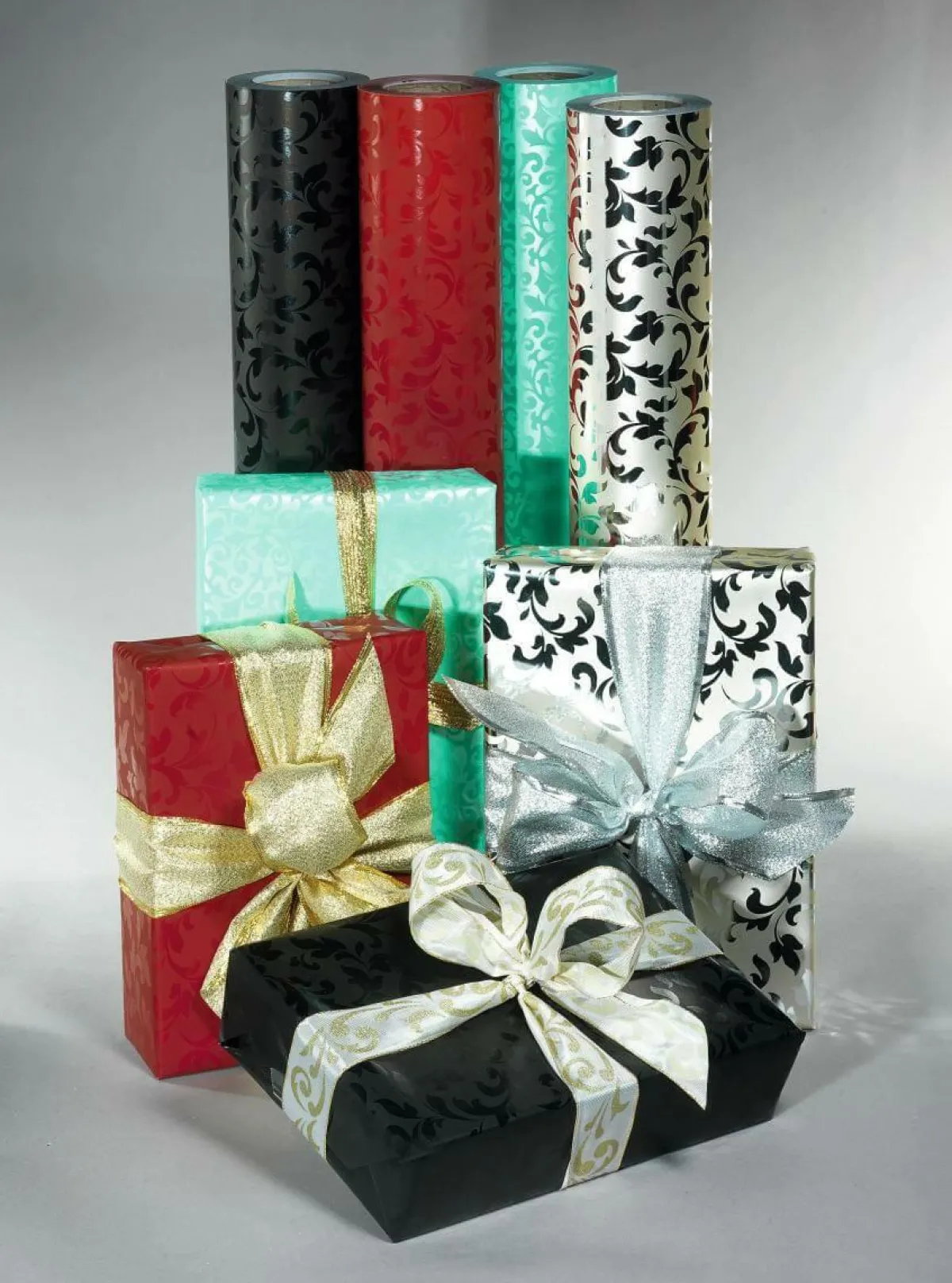 Papel De Regalo|Go Green - Envoltorio Para Regalo Ecológico>DecoWoerner Papel De Regalo Sostenible Con Diseño De Vid Brillante - Bobina De Papel De Regalo De 50 M negro