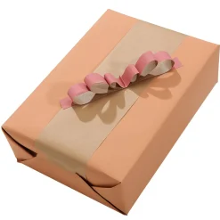 Papel De Regalo|Go Green - Envoltorio Para Regalo Ecológico>DecoWoerner Papel Kraft Liso Reciclado En Color - Bobina De Papel De Regalo De 50 M naranja