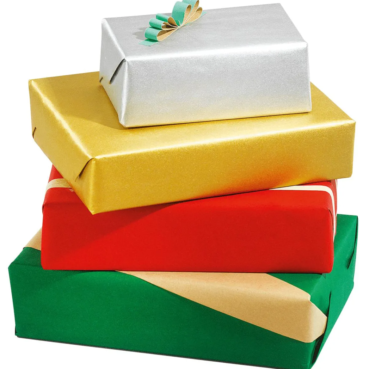Papel De Regalo|Go Green - Envoltorio Para Regalo Ecológico>DecoWoerner Papel Kraft Liso Reciclado - Bobina De Papel De Regalo De 50 M rojo