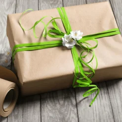 Go Green - Envoltorio Para Regalo Ecológico>DecoWoerner Paquete Económico Go Green Caja De Regalo Con Cinta De Yute Blanca Y Marrón