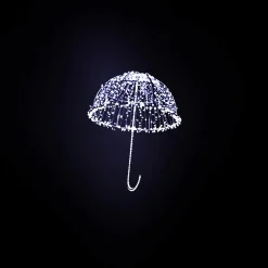 Luz Decorativa|Decoración Temática>DecoWoerner Paraguas XXL Light Object LED Plateado 150 Cm plata