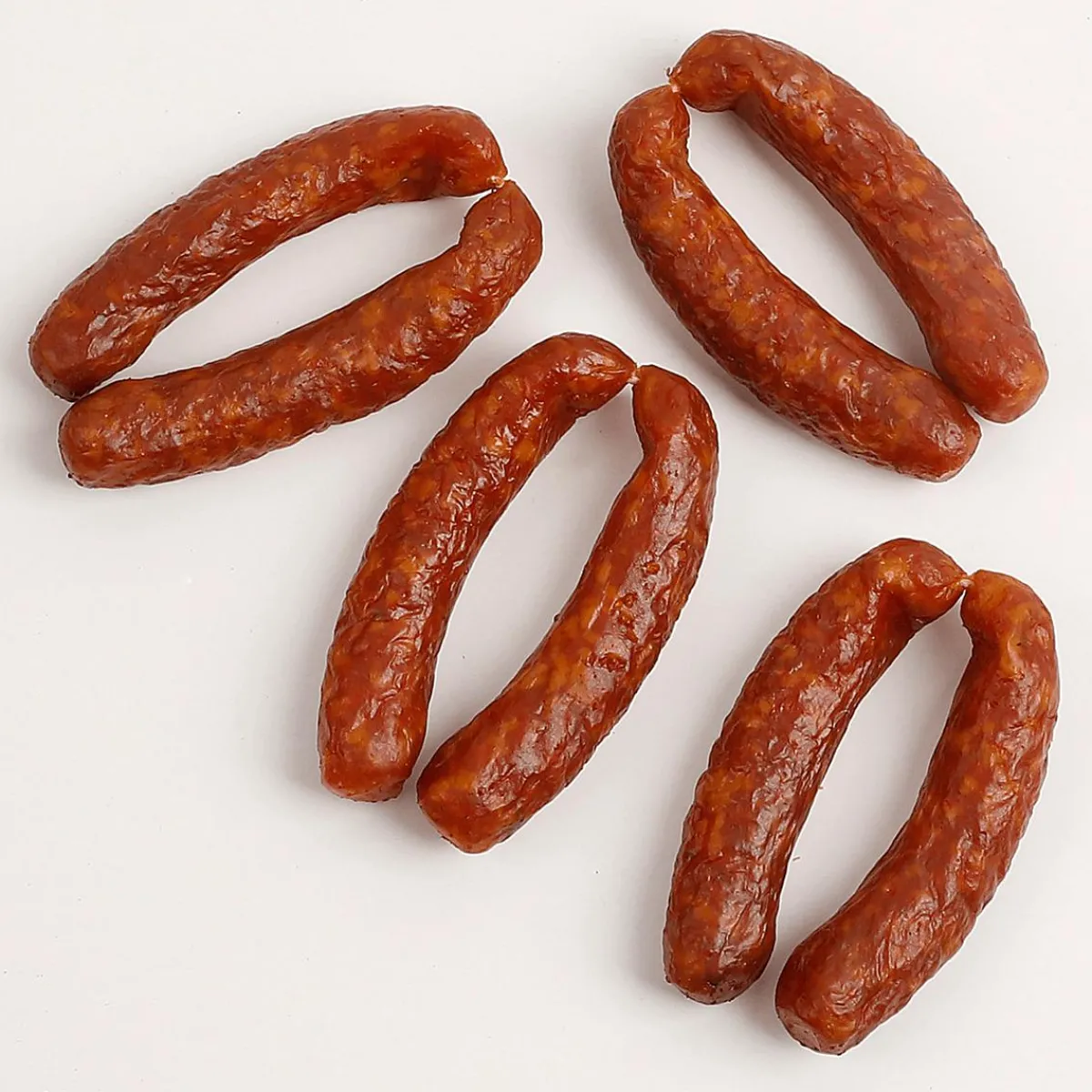 Carnes Y Embutidos>DecoWoerner Pareja De Bergisches Mettwurst, Muñeco De Comida 13 Cm rojo