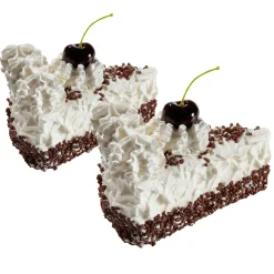 Pan Y Pastel>DecoWoerner Pastel Selva Negra 2 Piezas, Maniquí De Comida 12 Cm blanco