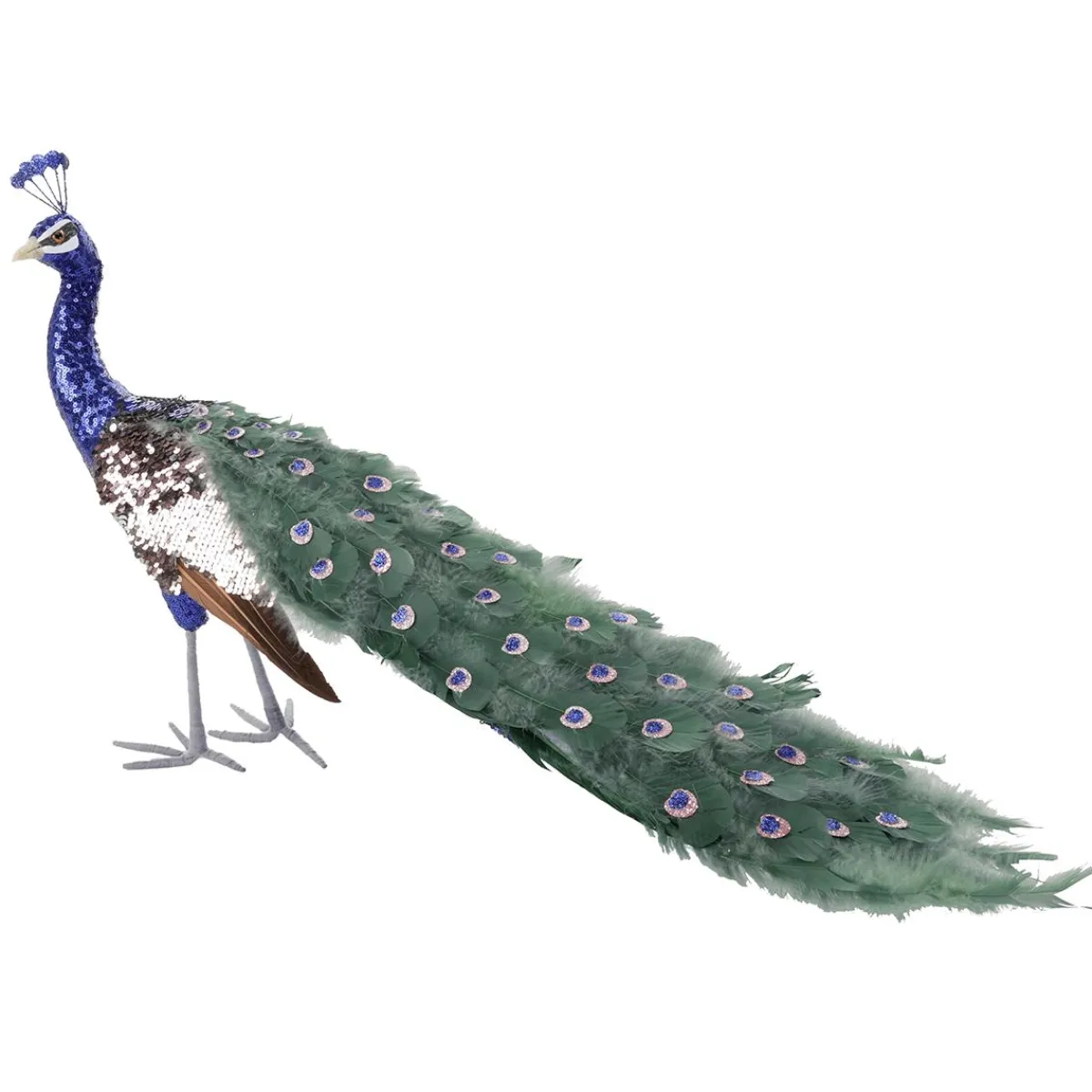 Decoración De Animales|Decoración De Primavera>DecoWoerner Pavo Real Decorativo, 80x20x40 Cm multicolor