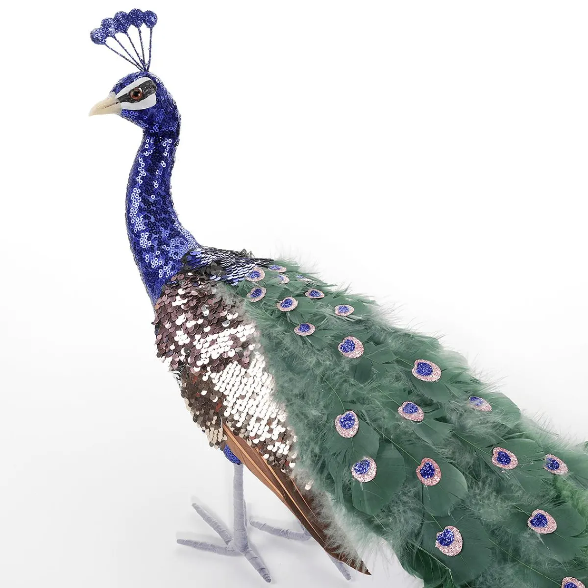 Decoración De Animales|Decoración De Primavera>DecoWoerner Pavo Real Decorativo, 80x20x40 Cm multicolor
