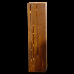 Expositores Para Tiendas|Decoración De Otoño>DecoWoerner Pedestal Deco Superficie De Acero Inoxidable Patinado 100 Cm De Altura marrón