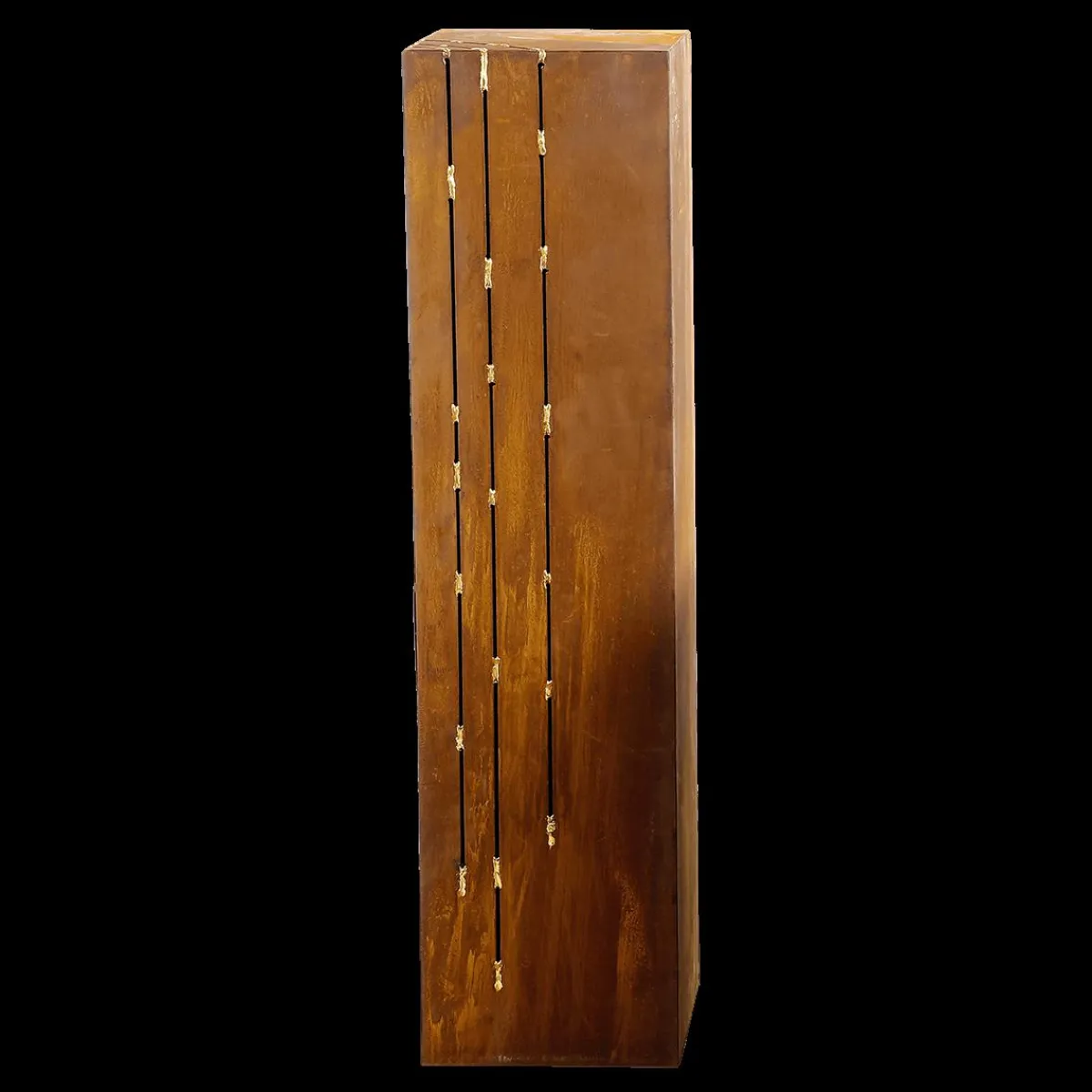 Expositores Para Tiendas|Decoración De Otoño>DecoWoerner Pedestal Deco Superficie De Acero Inoxidable Patinado 100 Cm De Altura marrón