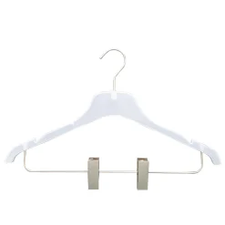 Perchas>DecoWoerner Percha 42 Cm Esmerilada Con Muescas Y Barra De Sujeción 50 Uds. blanco