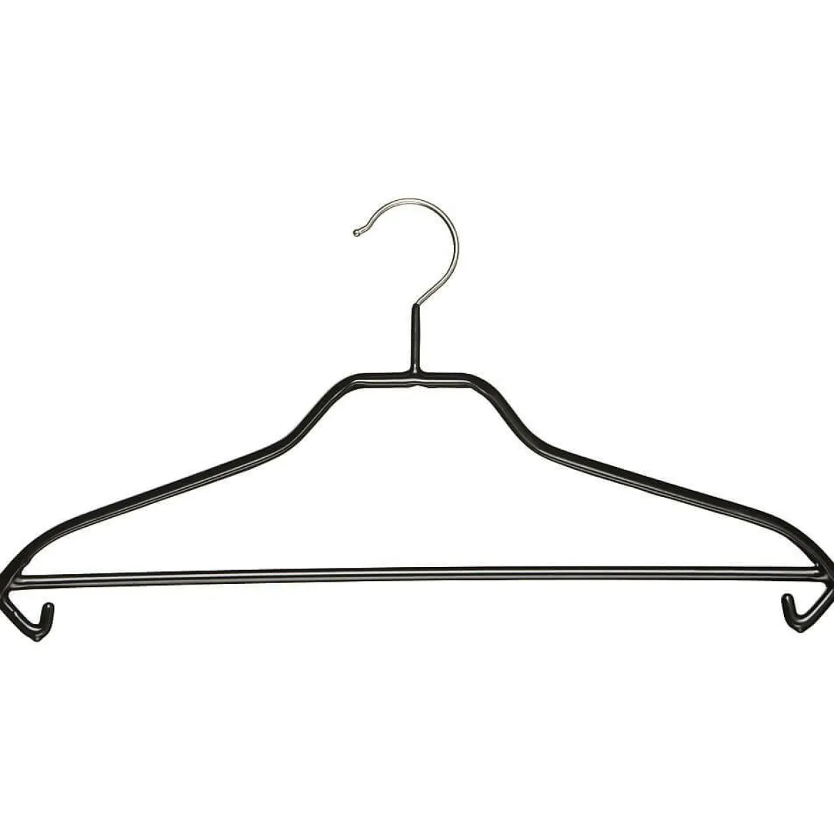 Perchas>DecoWoerner Percha Con Barra Antideslizante, 40 Cm, , 1 Caja A´ 50 Piezas negro
