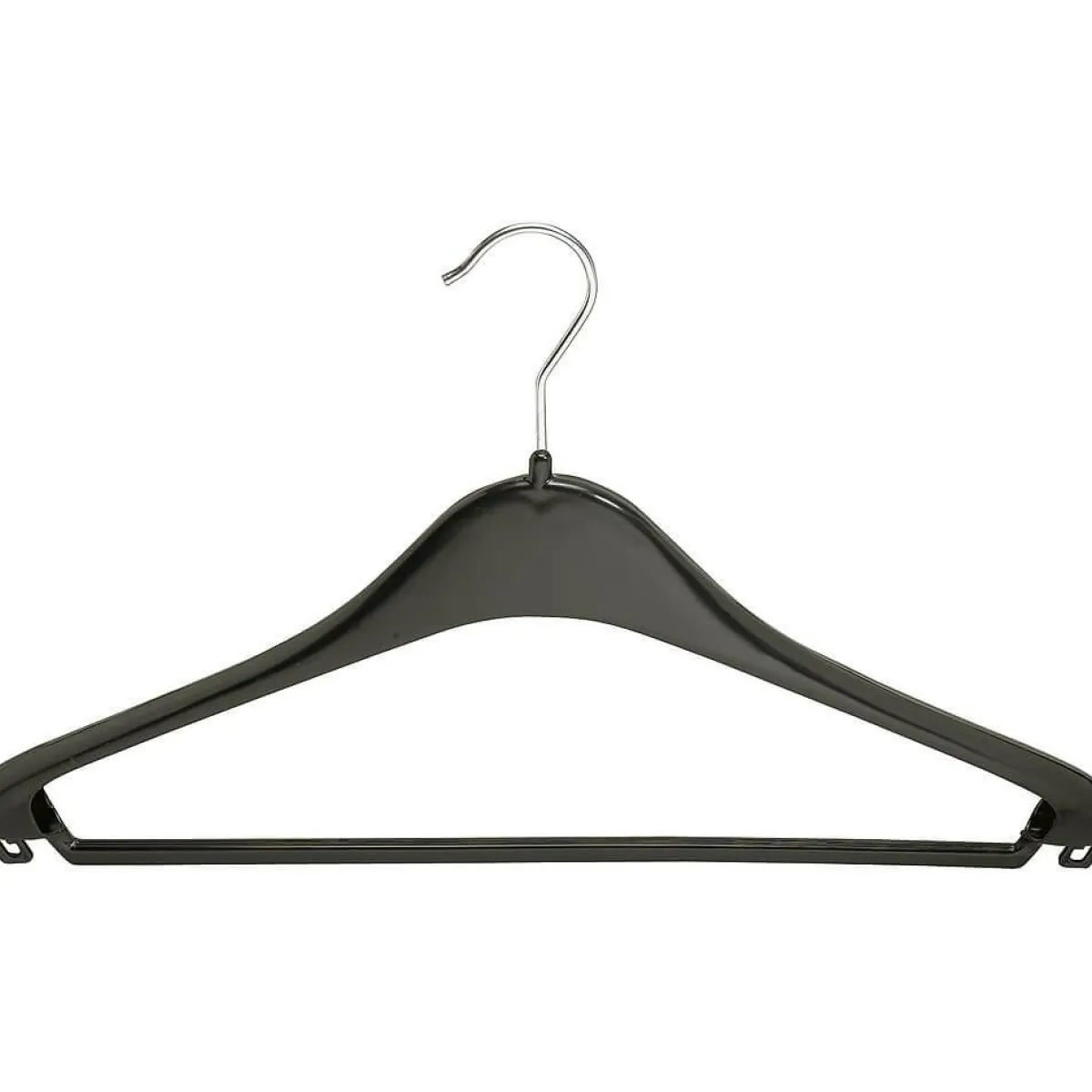 Perchas>DecoWoerner Percha De Plástico Con Barra 44 Cm,1 Caja A´125 Piezas negro