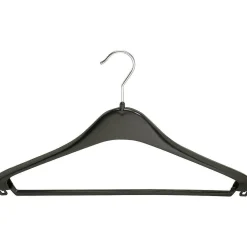 Perchas>DecoWoerner Percha De Plástico Con Barra 44 Cm, 1 Paquete A´10 Piezas negro