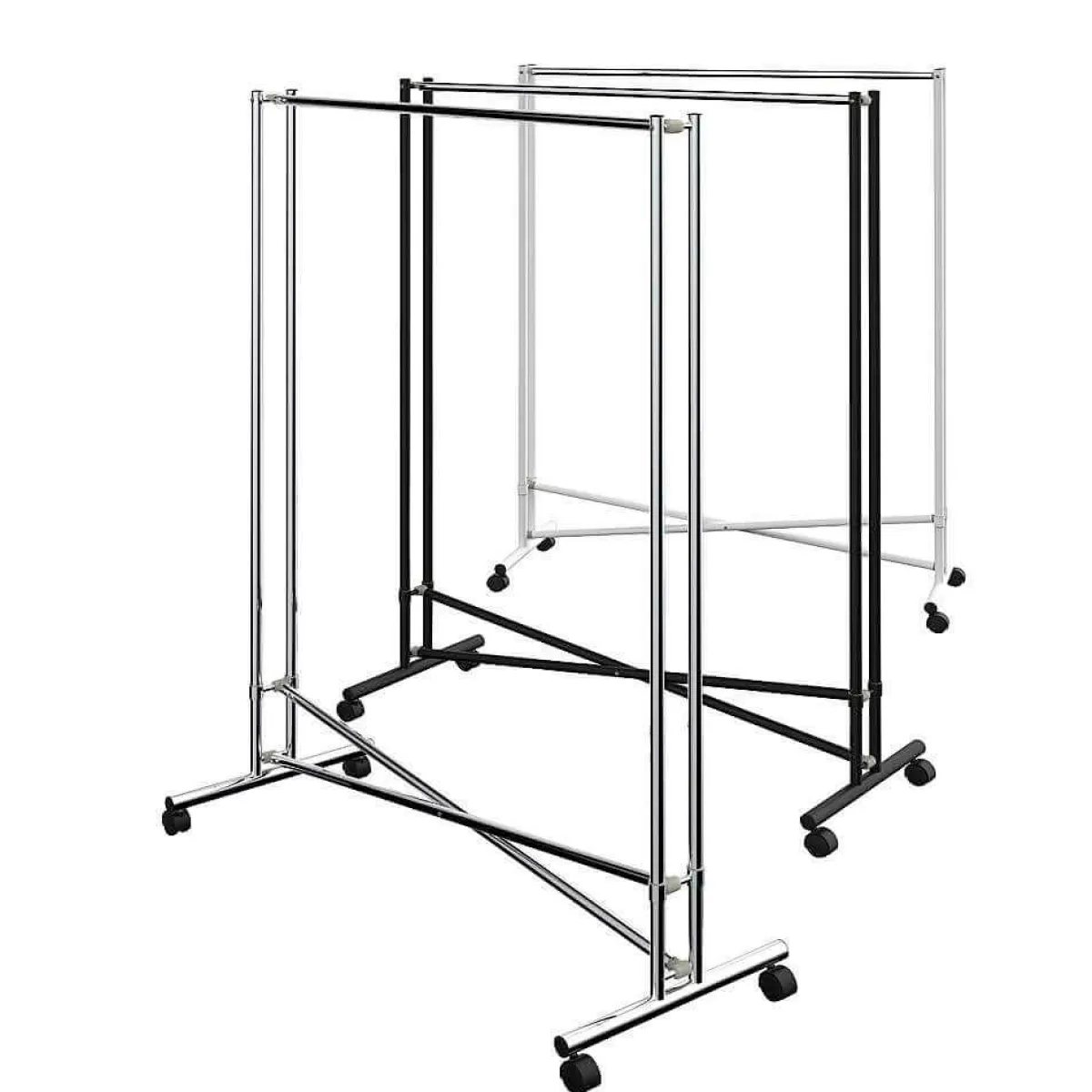 Percheros>DecoWoerner Perchero "Cross" Altura Fija 170 Cm, plata