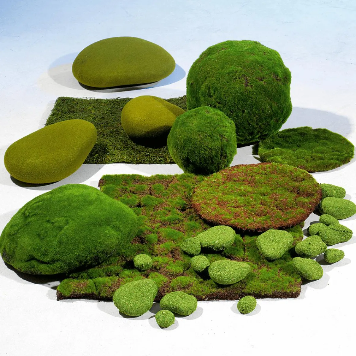 Decoración Dispersa>DecoWoerner Piedra Con Musgo Decorativa, 5-10 Cm verde