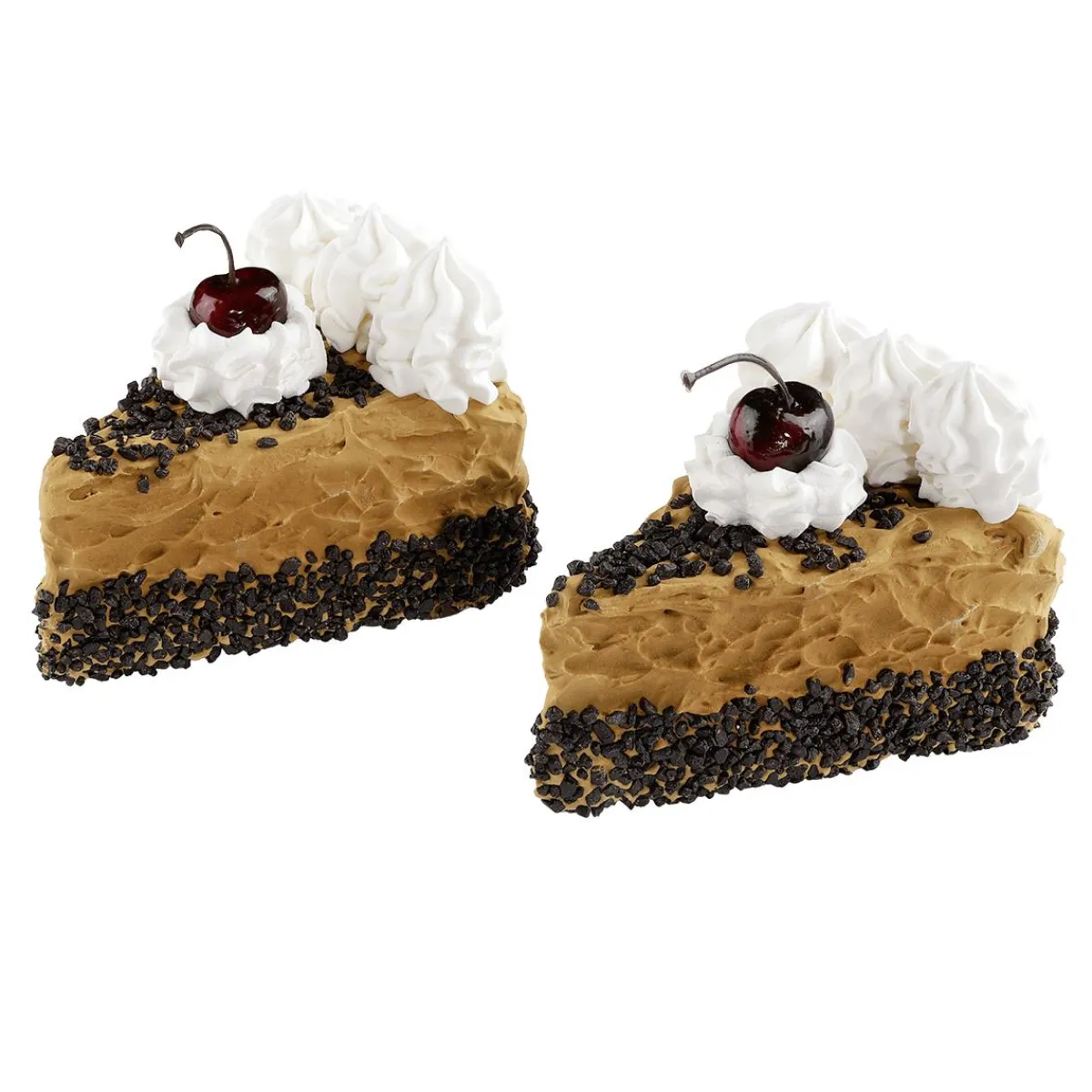 Chocolate Y Helados|Pan Y Pastel>DecoWoerner Piezas De Tarta De Chocolate, Juego De 2 Muñecos De Comida De 12 Cm marrón