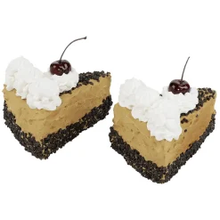 Chocolate Y Helados|Pan Y Pastel>DecoWoerner Piezas De Tarta De Chocolate, Juego De 2 Muñecos De Comida De 12 Cm marrón