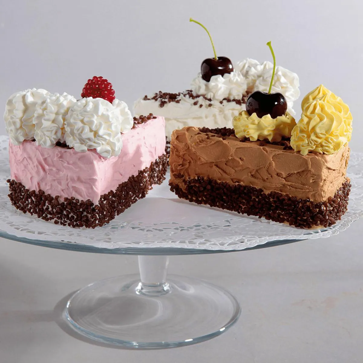 Chocolate Y Helados|Pan Y Pastel>DecoWoerner Piezas De Tarta De Chocolate, Juego De 2 Muñecos De Comida De 12 Cm marrón