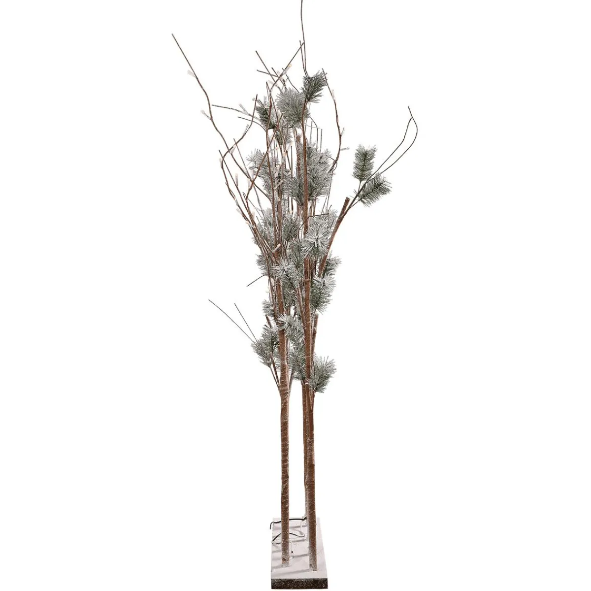 Decoración De Invierno|Árboles Artificiales>DecoWoerner Pino Con Ramas De Luz LED, LED Cálido, 130 Cm marrón