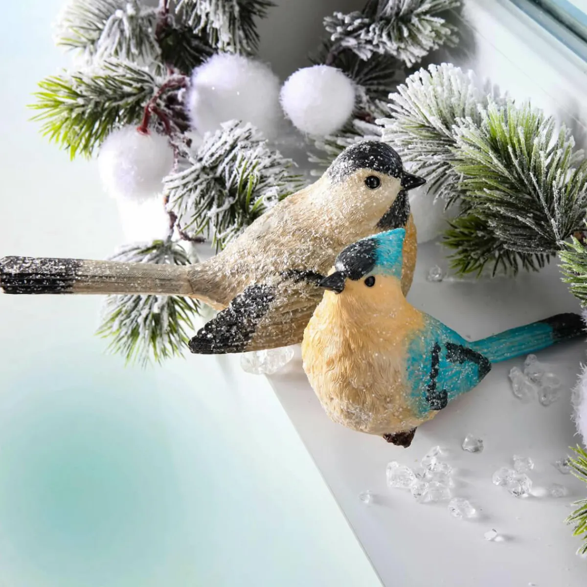 Decoración De Animales|Decoración De Otoño>DecoWoerner Pájaro Decorativo Pinzón azul