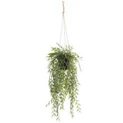 Plantas Colgantes>DecoWoerner Planta Artificial Ampolla De Bambú Colgante 20 X 50 Cm verde