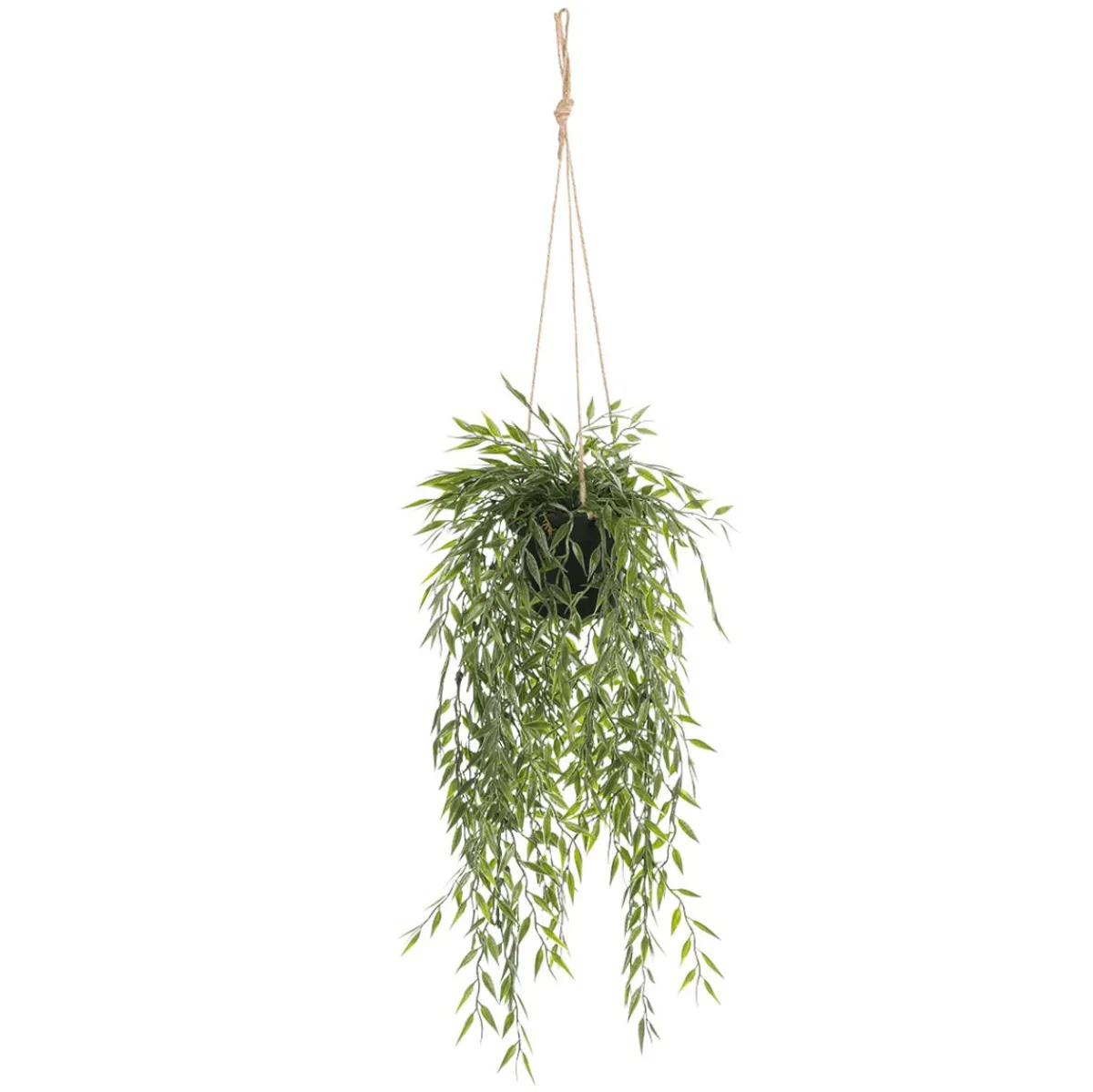 Plantas Colgantes>DecoWoerner Planta Artificial Ampolla De Bambú Colgante 20 X 50 Cm verde