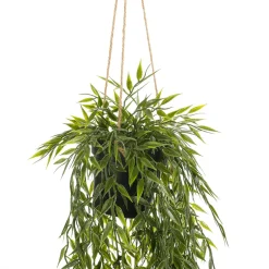 Plantas Colgantes>DecoWoerner Planta Artificial Ampolla De Bambú Colgante 20 X 50 Cm verde