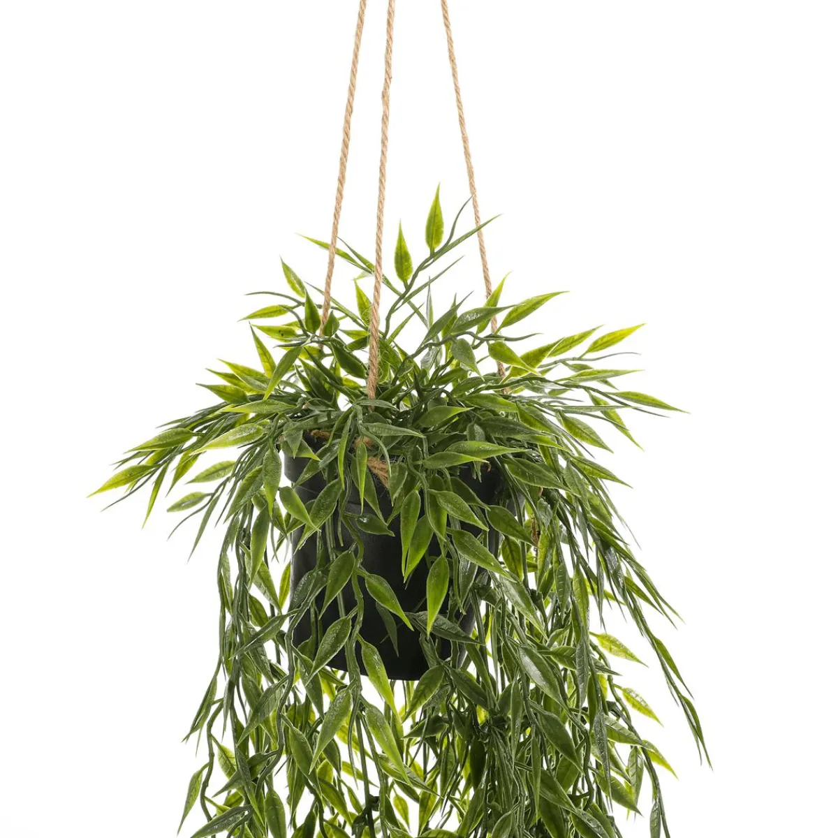 Plantas Colgantes>DecoWoerner Planta Artificial Ampolla De Bambú Colgante 20 X 50 Cm verde