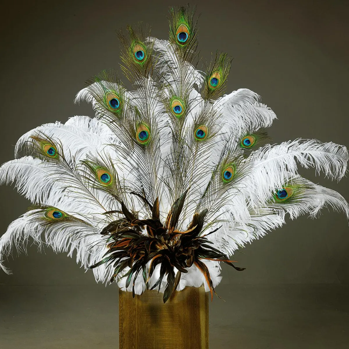 Decoración Dispersa>DecoWoerner Plumas De Pavo Real, 10 Piezas verde