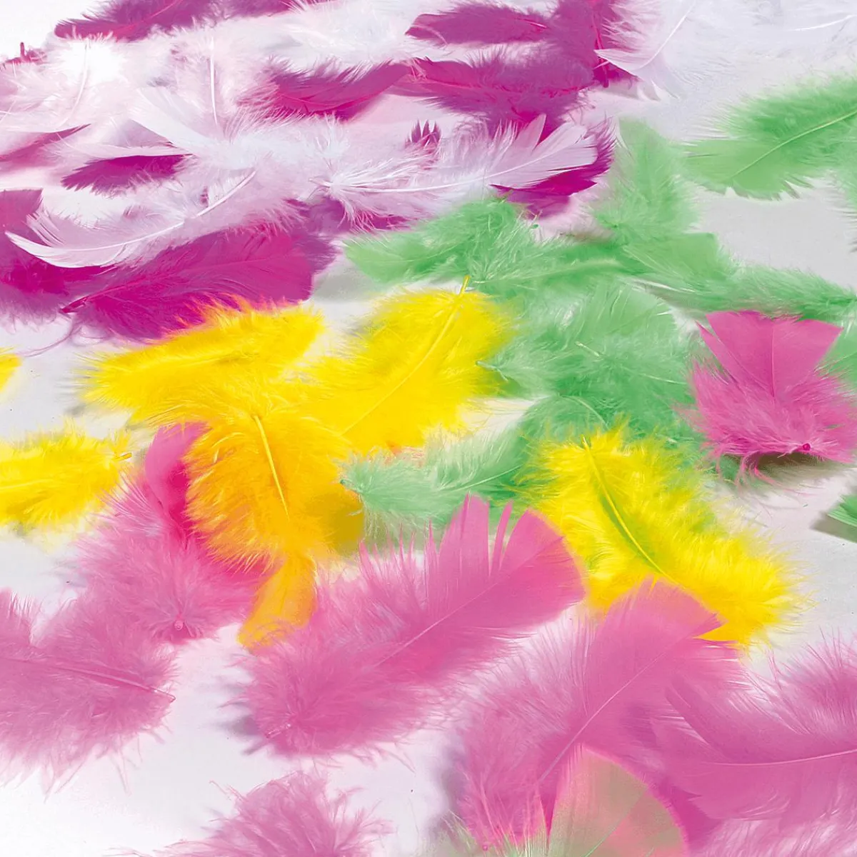 Decoración Dispersa|Decoración De Pascua>DecoWoerner Plumas Decorativas Amarillas, 20 G amarillo