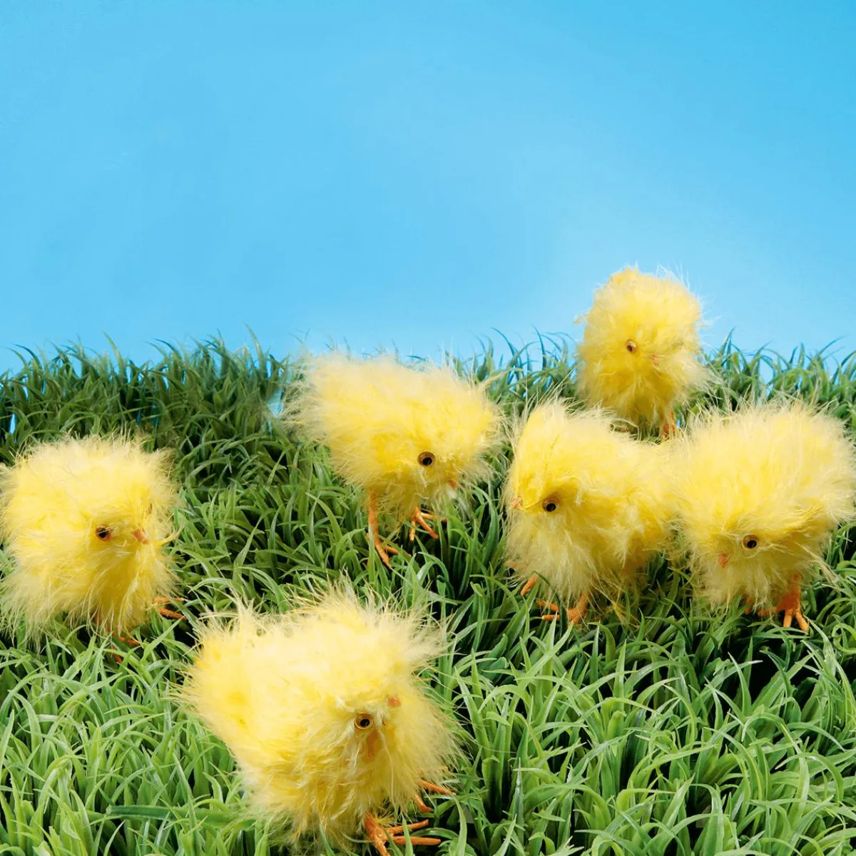 Decoración De Animales|Decoración De Pascua>DecoWoerner Pollitos Decorativos, 9 Cm, 6 Piezas amarillo