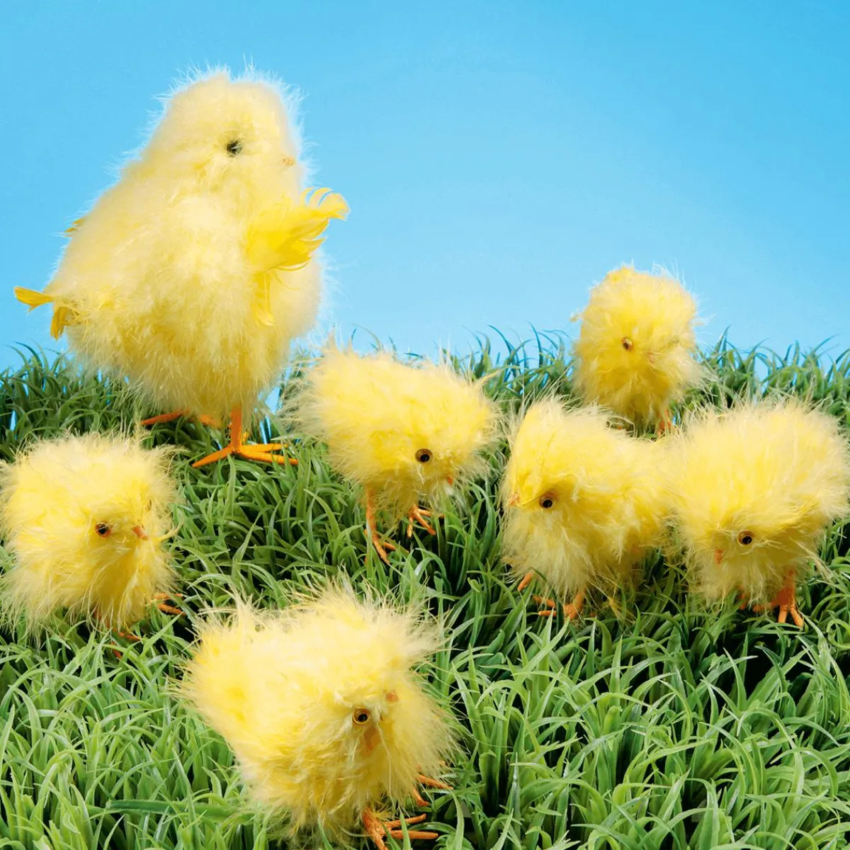 Decoración De Animales|Decoración De Pascua>DecoWoerner Pollitos Decorativos, 9 Cm, 6 Piezas amarillo
