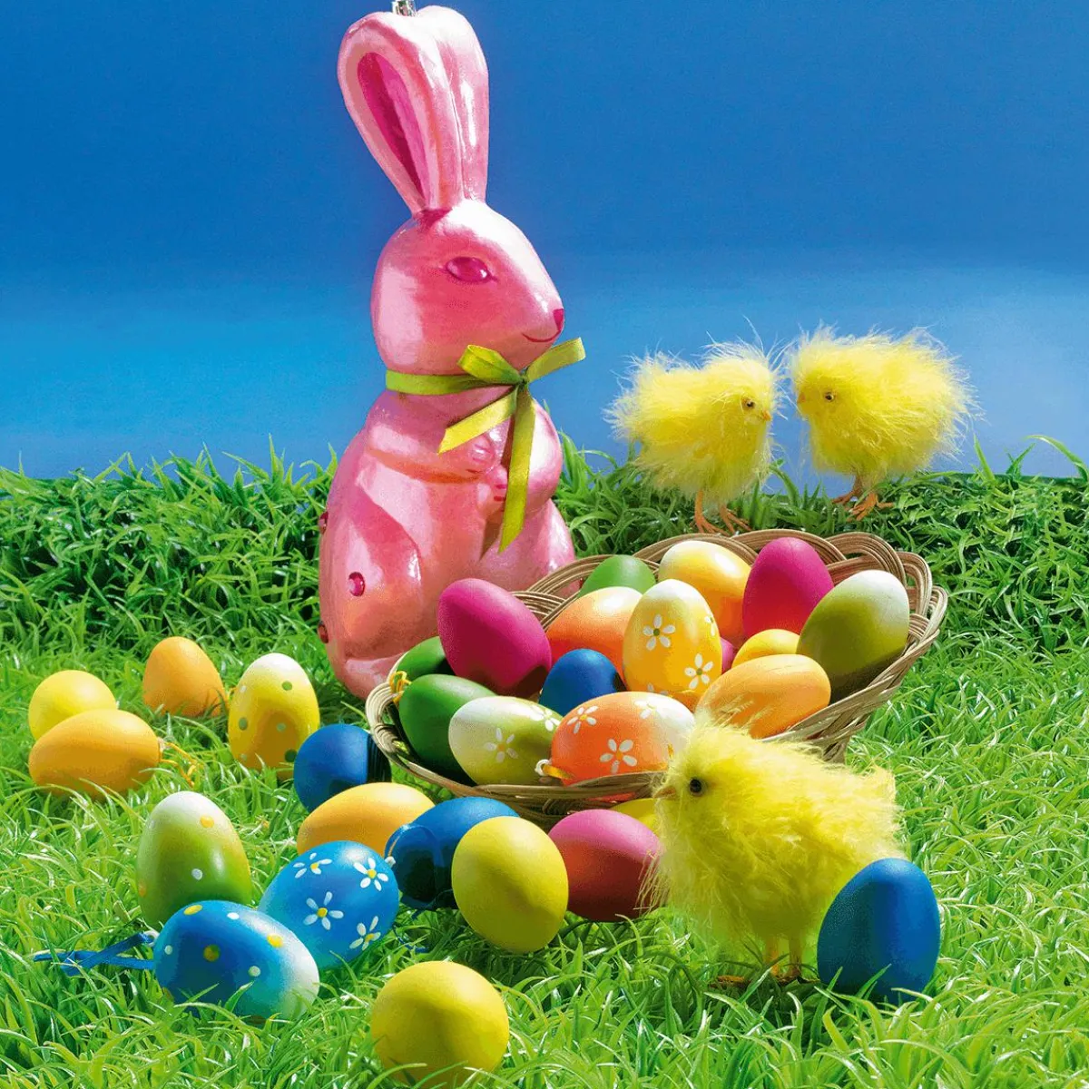 Decoración De Animales|Decoración De Pascua>DecoWoerner Pollitos Decorativos, 9 Cm, 6 Piezas amarillo