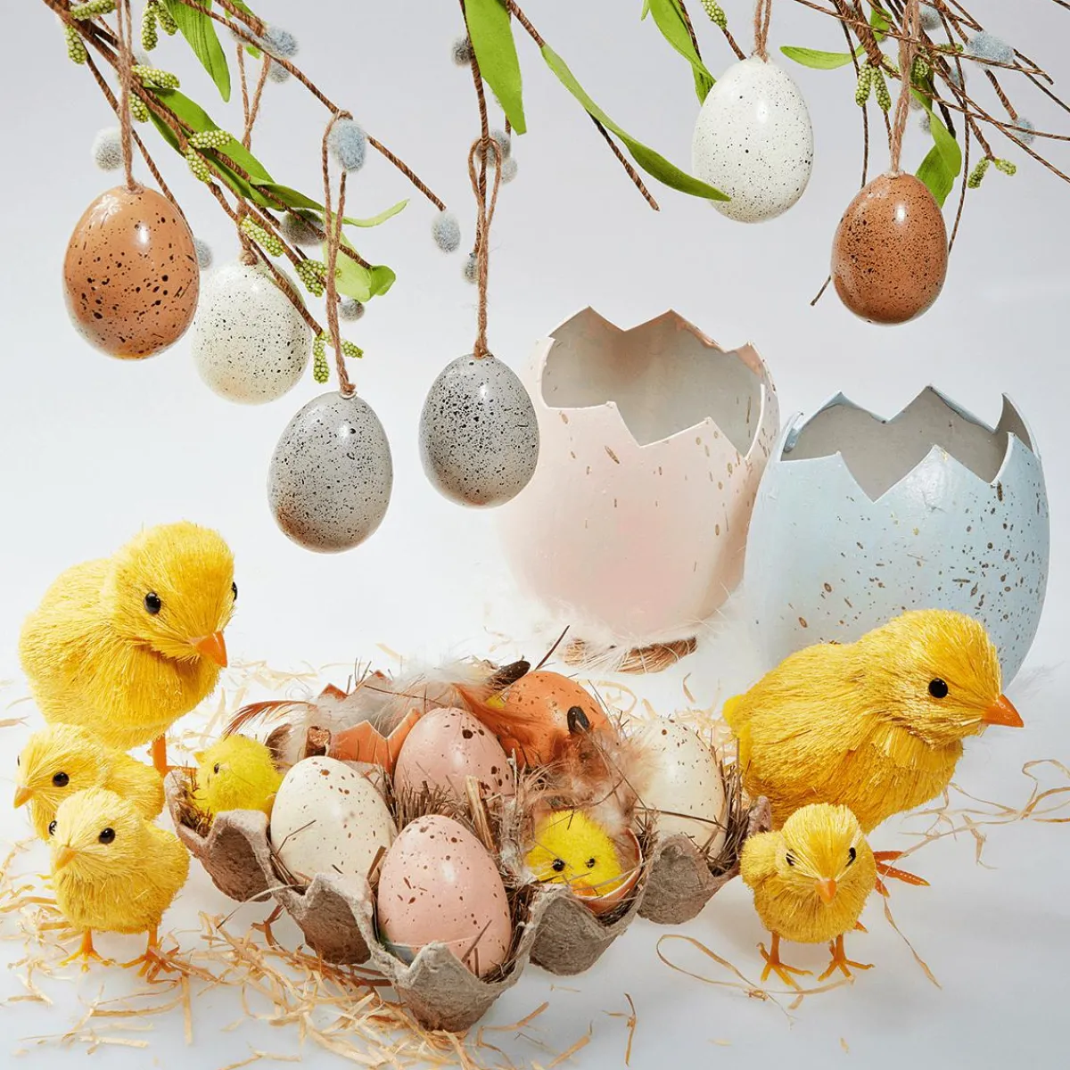 Decoración De Animales|Decoración De Pascua>DecoWoerner Pollitos Decorativos 3 Piezas 7 Cm amarillo