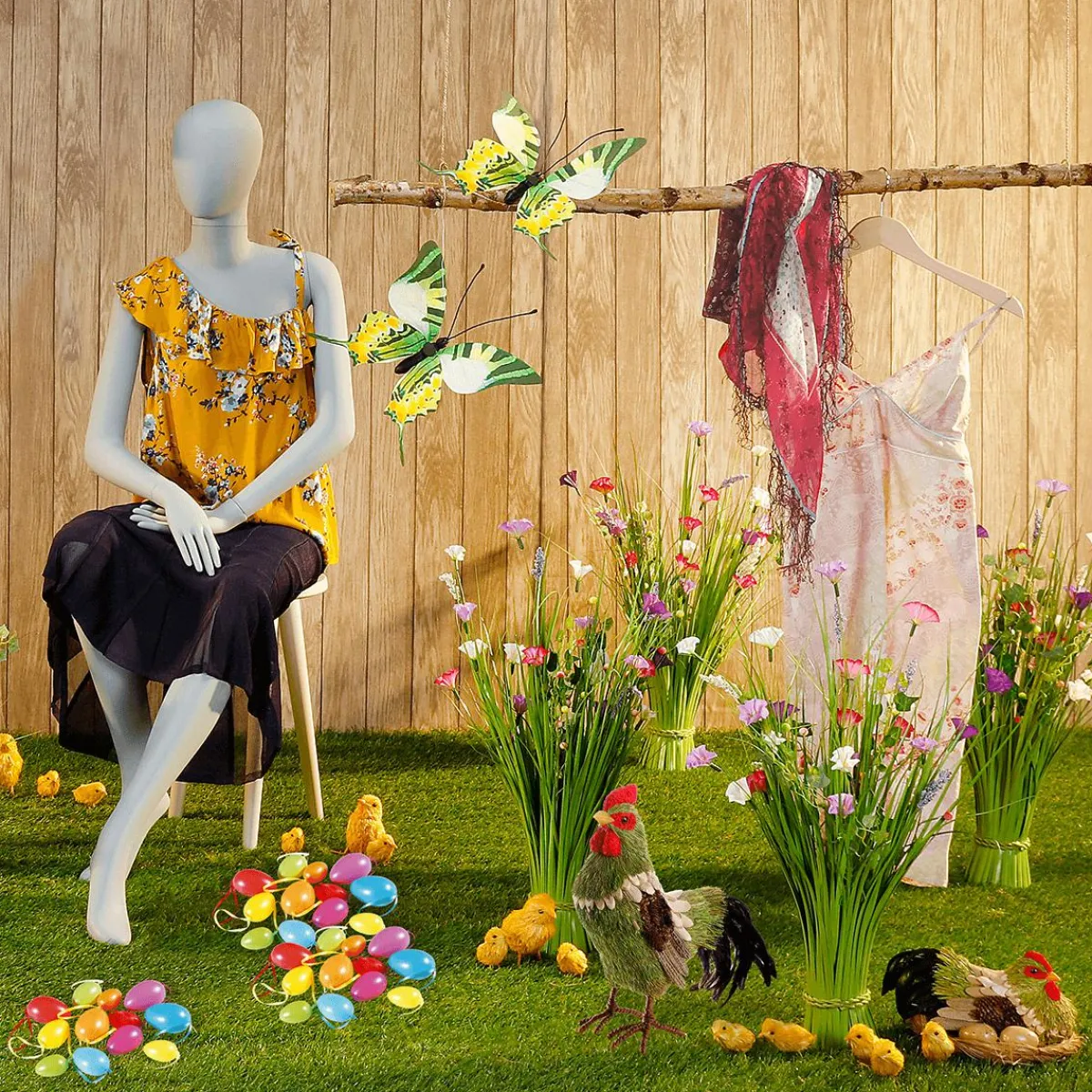 Decoración De Animales|Decoración De Pascua>DecoWoerner Pollitos Decorativos 3 Piezas 7 Cm amarillo