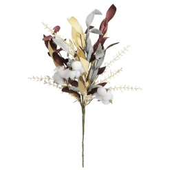 Decoración De Otoño|Ramas Y Ramitas>DecoWoerner Rama Artificial "Cotton Flower Grass Mix" 25 X 58 Cm marrón