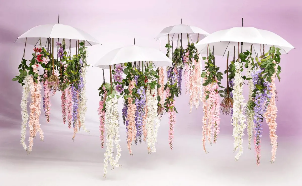 Decoración De Primavera|Ramas Y Ramitas>DecoWoerner Rama Artificial Wisteria Laburnum, 140 Cm, Violeta azul