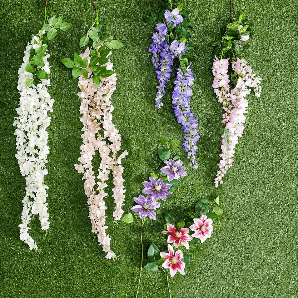Decoración De Primavera|Ramas Y Ramitas>DecoWoerner Rama Artificial Wisteria Laburnum, 140 Cm, Violeta azul