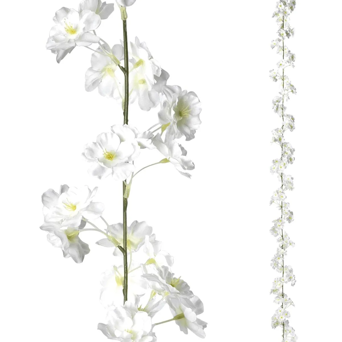 Decoración De Primavera|Guirnaldas Y Vides>DecoWoerner Rama De Flores De Cerezo Decorativas Blanca, 180 Cm blanco