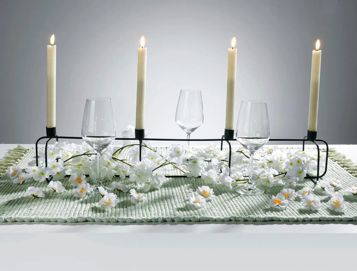 Decoración De Primavera|Guirnaldas Y Vides>DecoWoerner Rama De Flores De Cerezo Decorativas Blanca, 180 Cm blanco