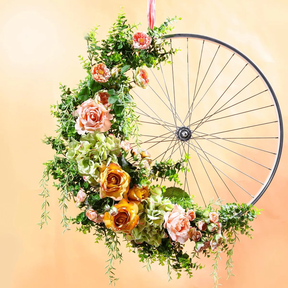 Decoración Temática|Flores Artificiales>DecoWoerner Rama De Inglesa Artificial, rosa