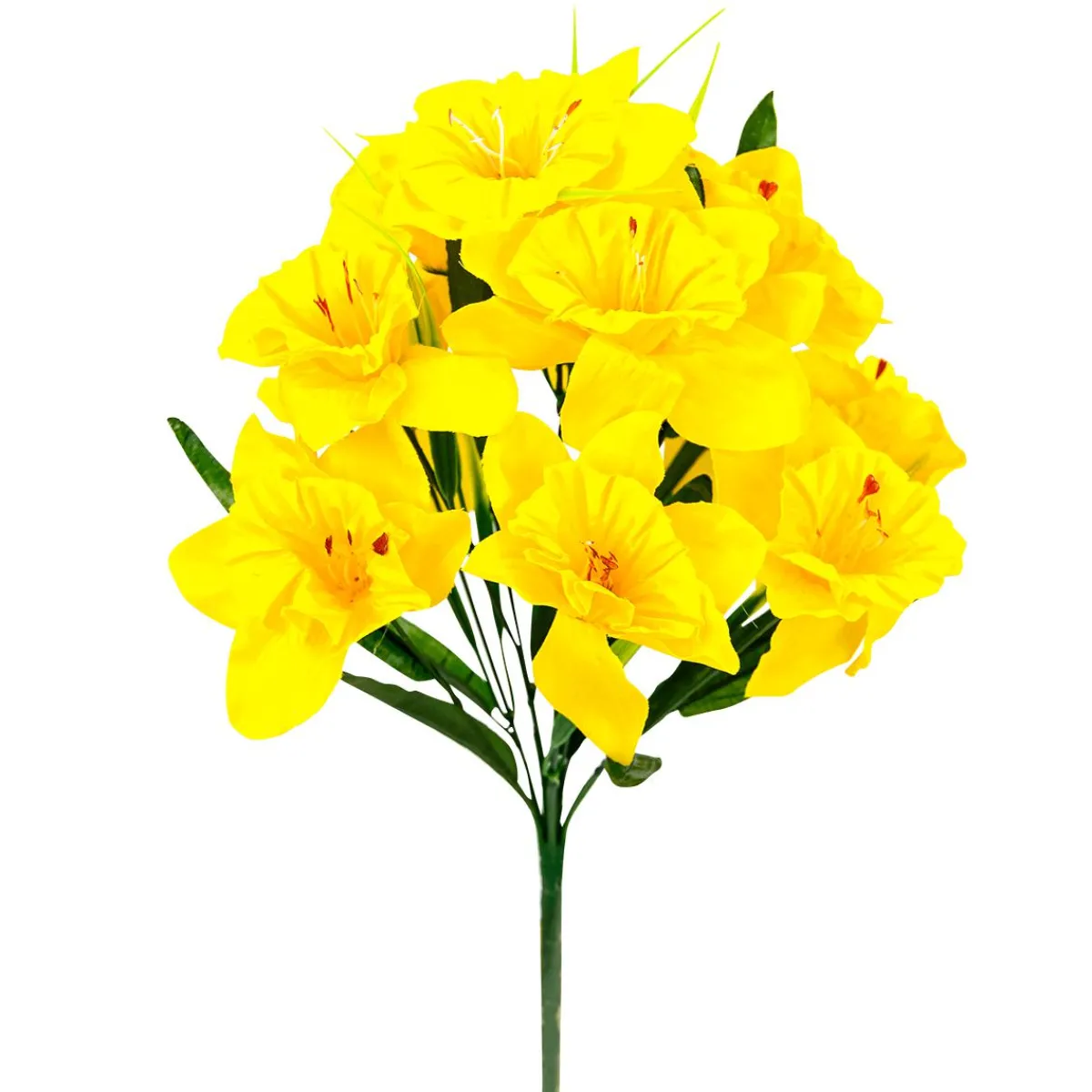 Decoración De Pascua|Decoración De Primavera>DecoWoerner Ramo De Narcisos Artificiales 38 Cm amarillo