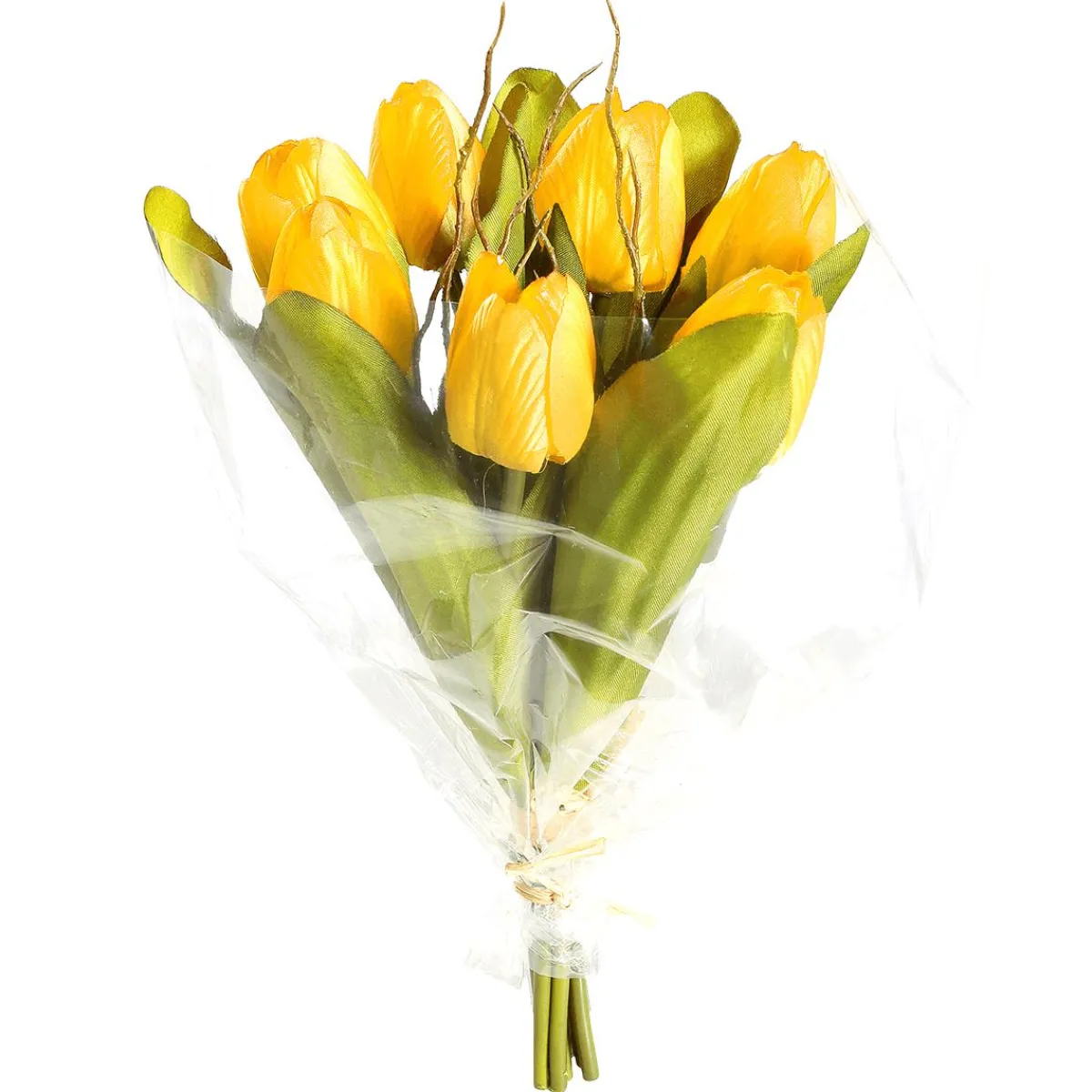 Decoración De Primavera|Ramos Y Coronas De Flores>DecoWoerner Ramo De Tulipanes Artificial , 30 Cm amarillo