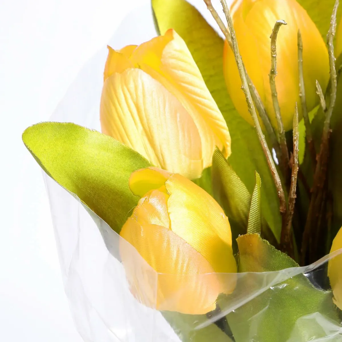 Decoración De Primavera|Ramos Y Coronas De Flores>DecoWoerner Ramo De Tulipanes Artificial , 30 Cm amarillo