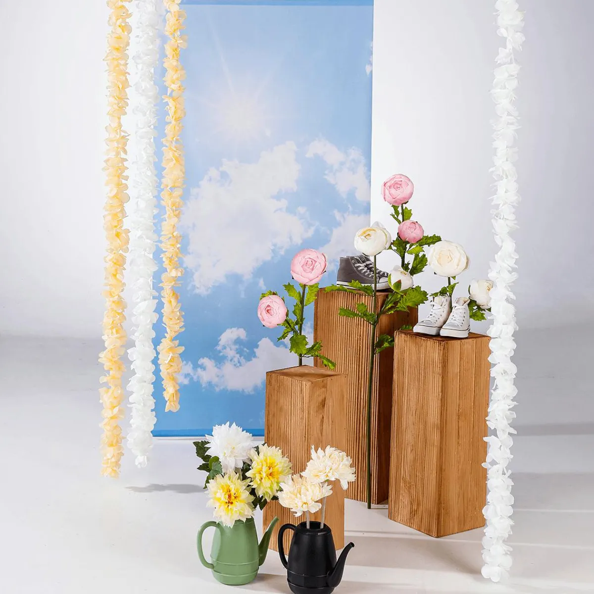 Decoración De Primavera|Flores Artificiales>DecoWoerner Ranúnculo Artificial , 105 Cm rosa