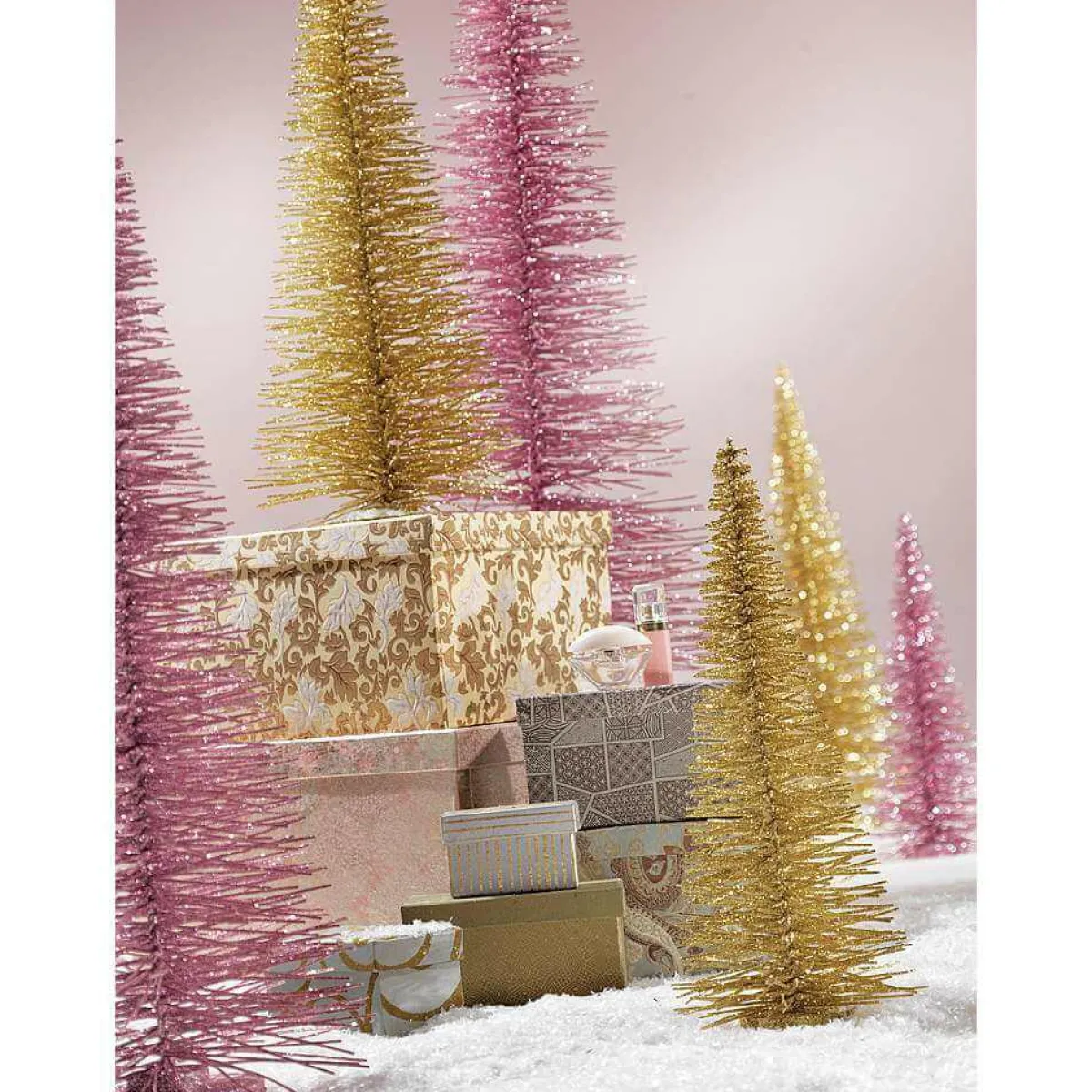 Decoración Navideña Xxl|Figuras De Navidad>DecoWoerner Árbol De Cepillo , 120 Cm oro