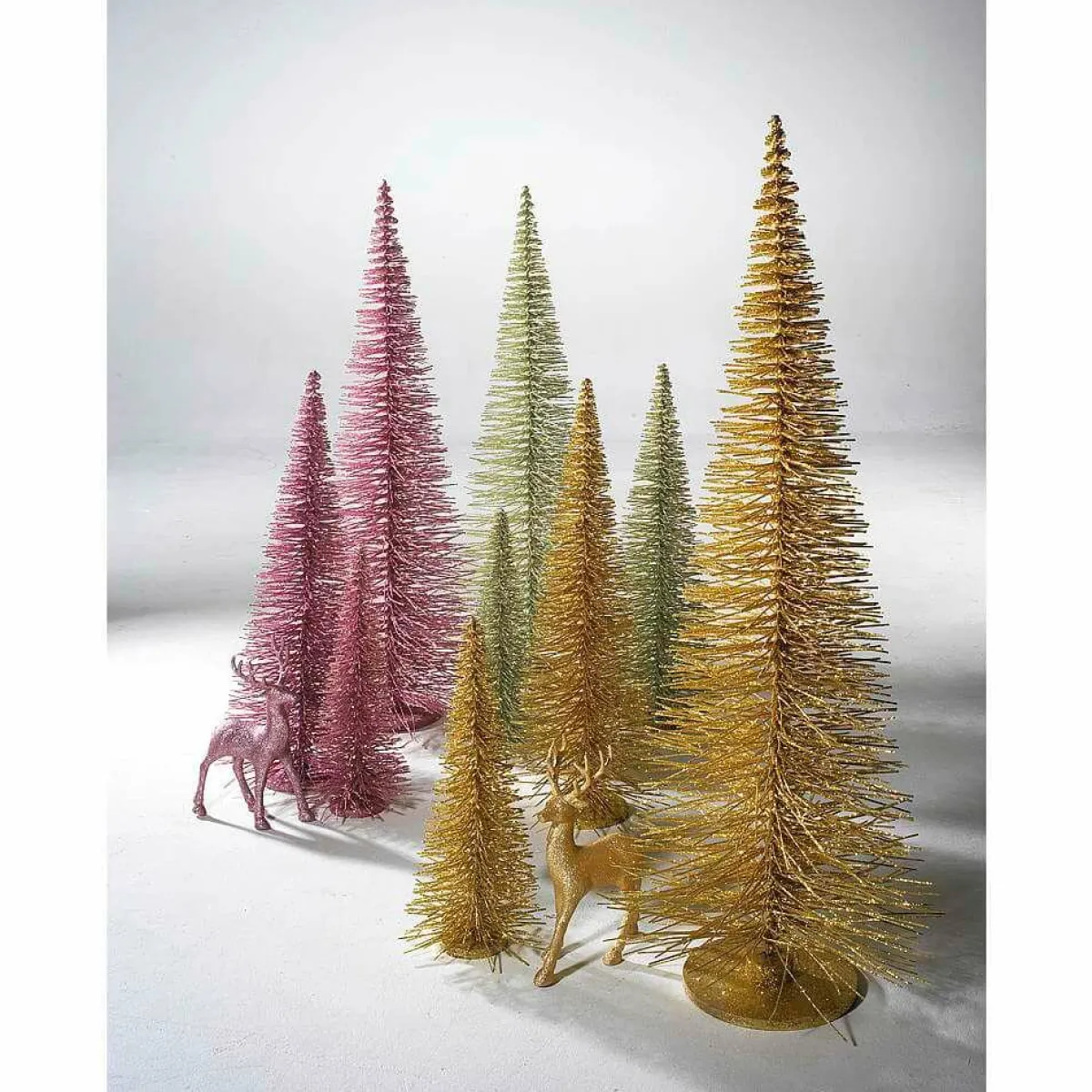 Decoración Navideña Xxl|Figuras De Navidad>DecoWoerner Árbol De Cepillo , 120 Cm oro